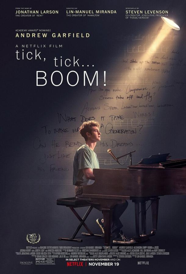 Фильм Тик-так... БУМ! (2021) смотреть онлайн с Эндрю Гарфилдом и Ванессой Хадженс